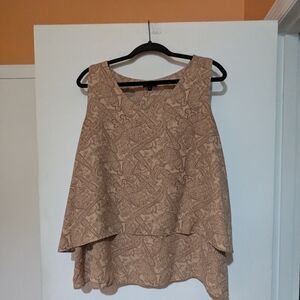 The Limited Patterned Tan Tank Top